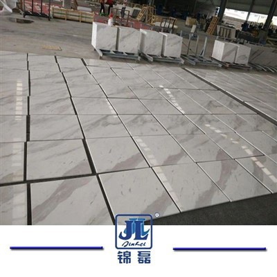 Valgest marmorist poleeritud Volakas valge põrandaplaat