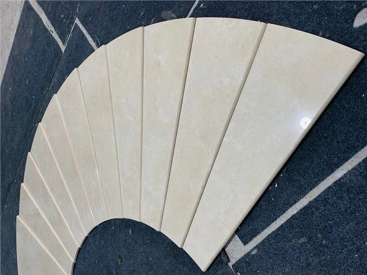 Beige Marble Spiral Stairs