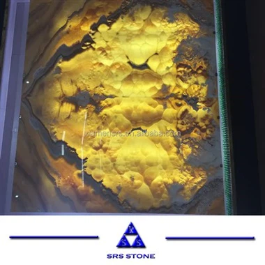 Kollane oonüksplaadi hind taustvalgustusega oonükspaneel Oranž oonükskivi